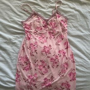 floral y2k pink dress